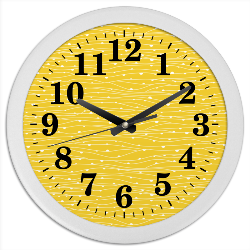 Часы круглые из пластика Printio Жёлтое поле