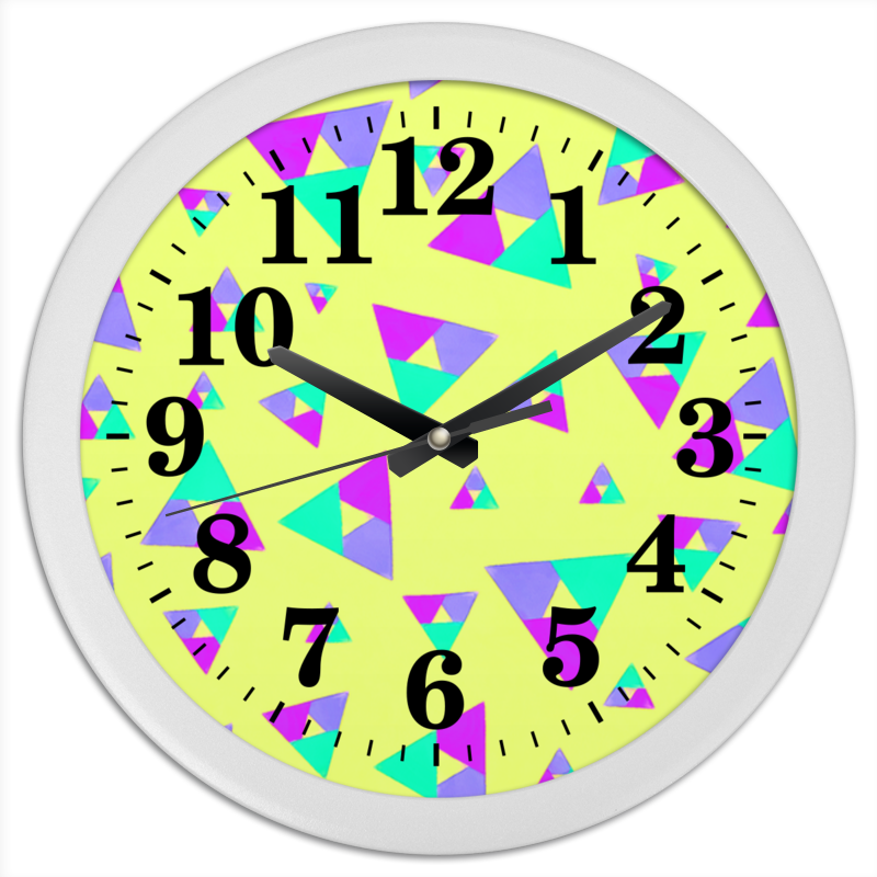 Часы круглые из пластика Printio Треугольник 1