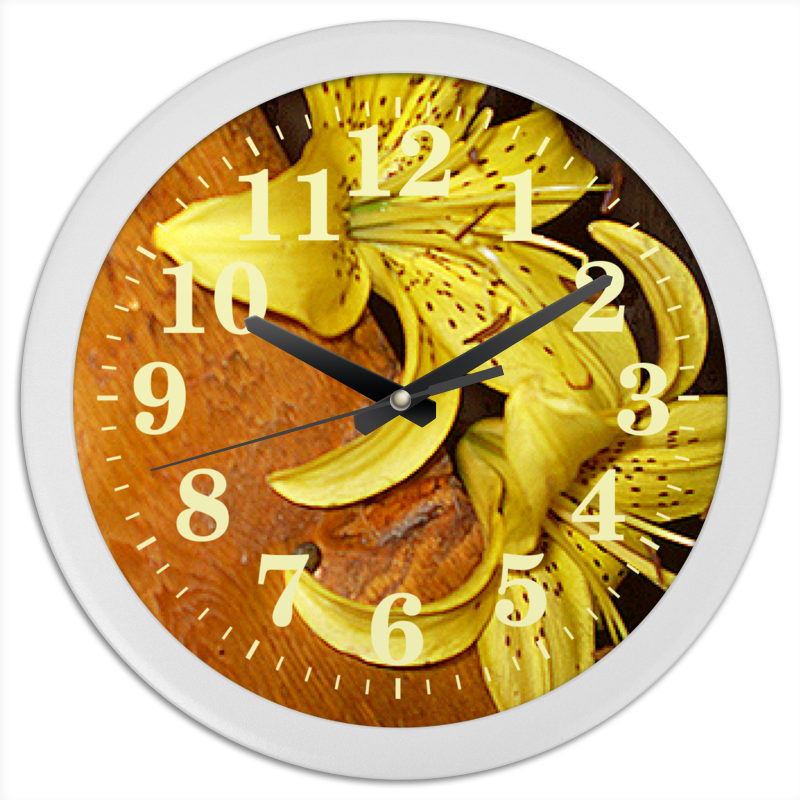 Часы круглые из пластика Printio Время солнца.