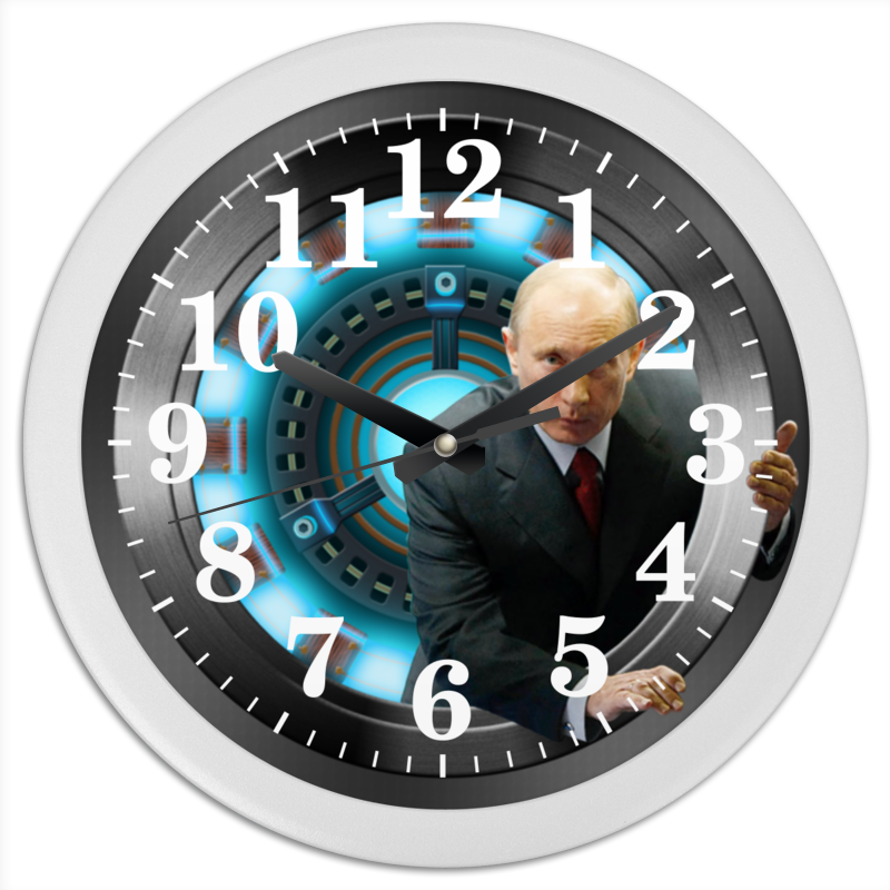 Часы круглые из пластика Printio President (putin)