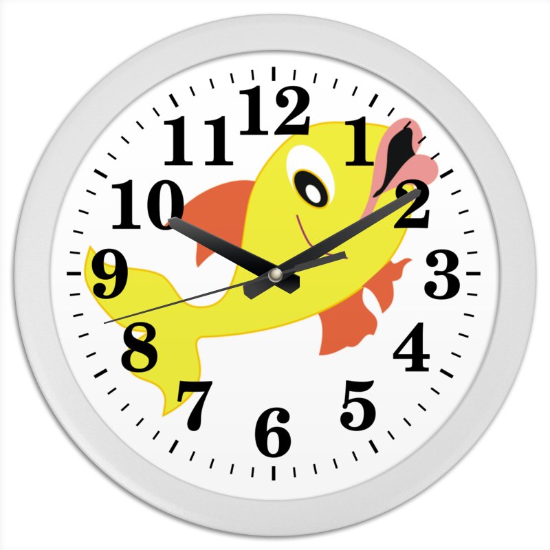 Часы круглые из пластика Printio Золотая рыбка