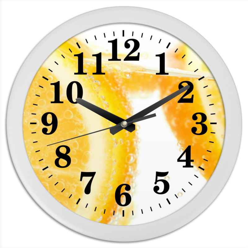 Часы круглые из пластика Printio Лимоны