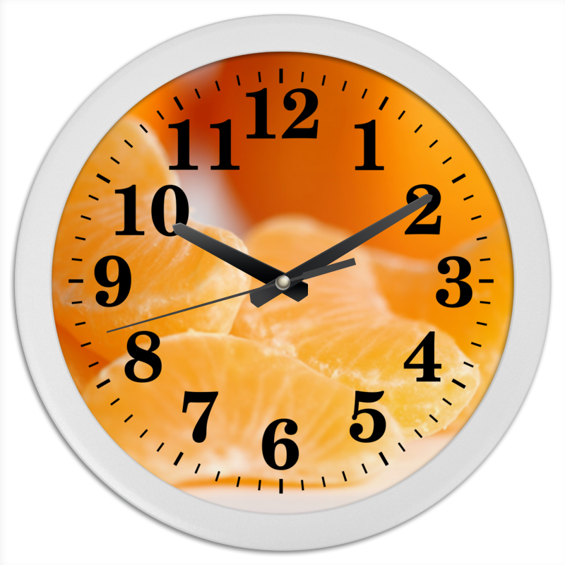 Часы круглые из пластика Printio Апельсинки