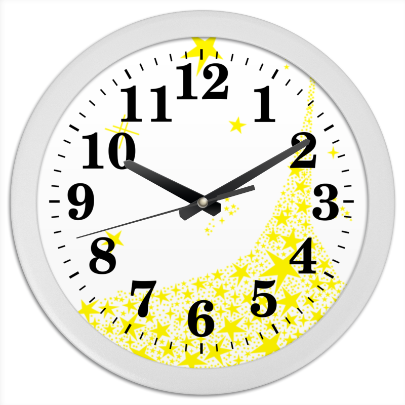 Часы круглые из пластика Printio Звездный час