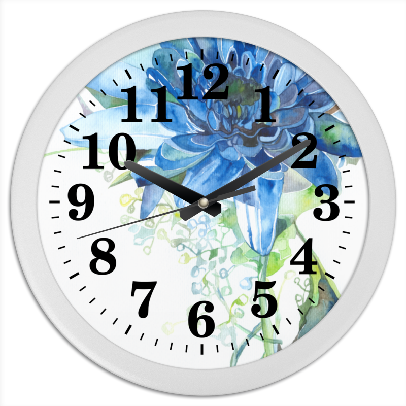 Часы круглые из пластика Printio Хризантема