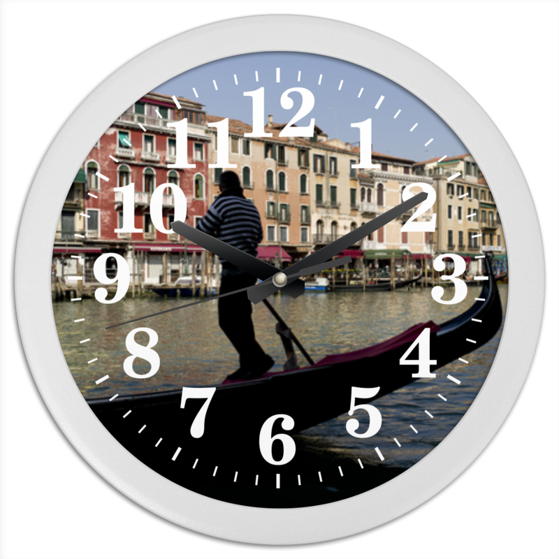 Часы круглые из пластика Printio Венеция