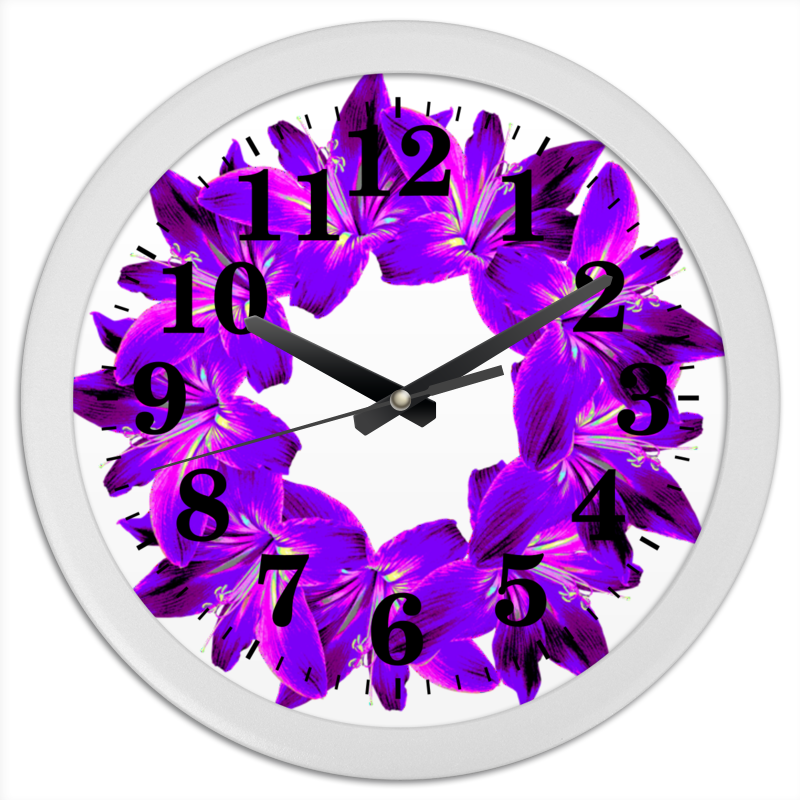 Часы круглые из пластика Printio Сочный фиолетовый