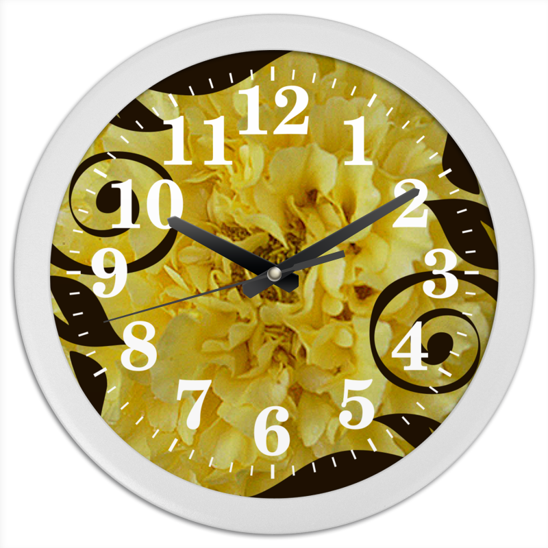 Часы круглые из пластика Printio Бархатное время.