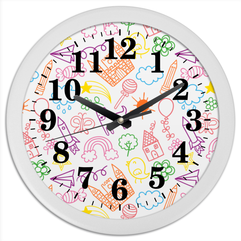 Часы круглые из пластика Printio Детские