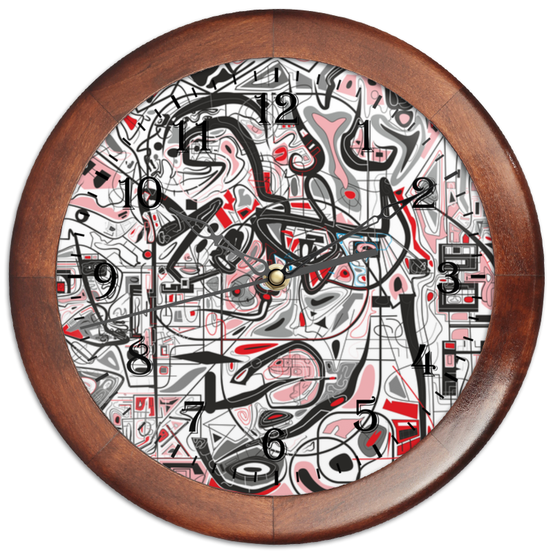 Часы круглые из дерева Printio Mamewax