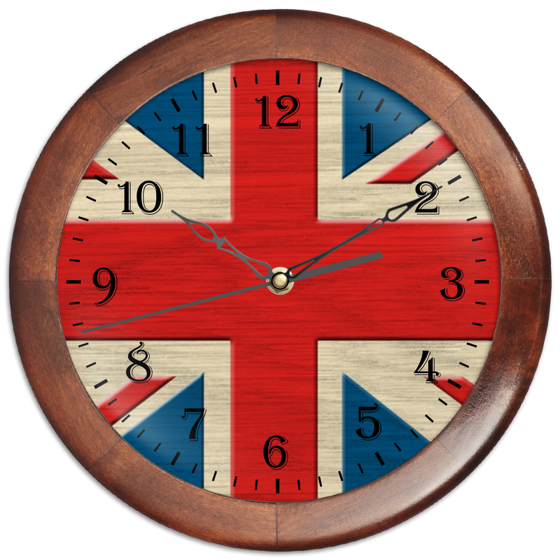 Часы круглые из дерева Printio Англия