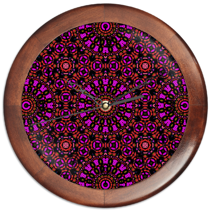 Часы круглые из дерева Printio Purple