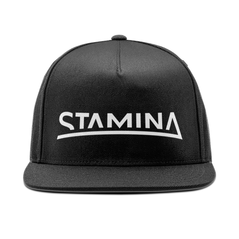 Кепка снепбек с прямым козырьком Printio Stamina black cap