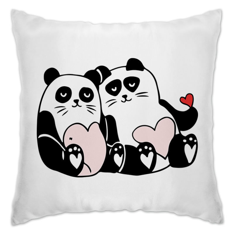 Подушка Printio Влюблённые панды