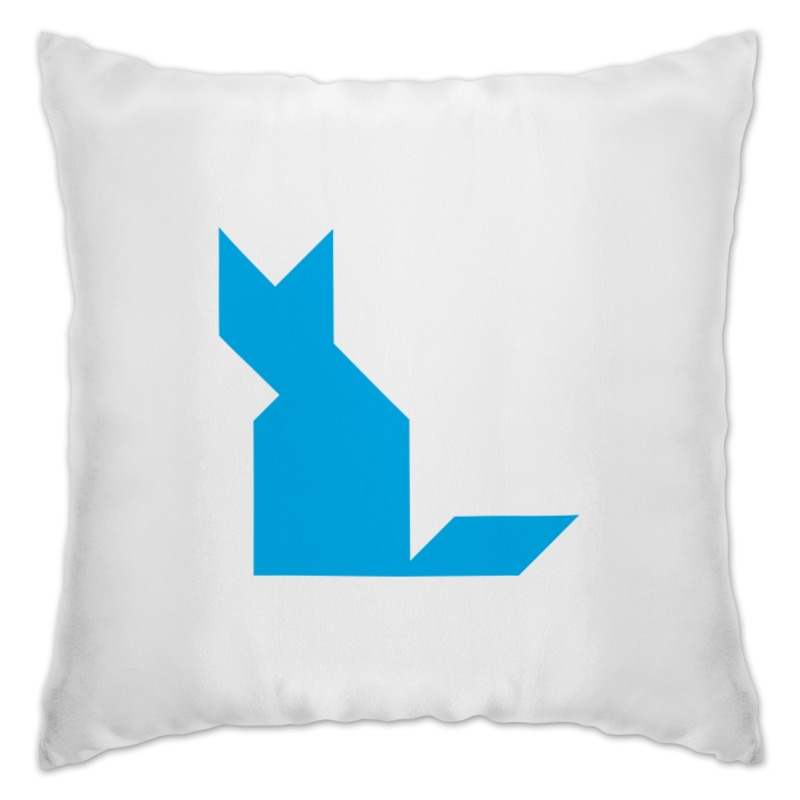 Подушка Printio Голубая кошка танграм