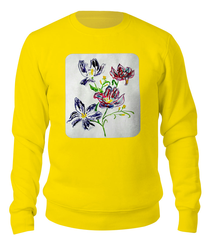 Свитшот унисекс хлопковый Printio Лиловые цветы