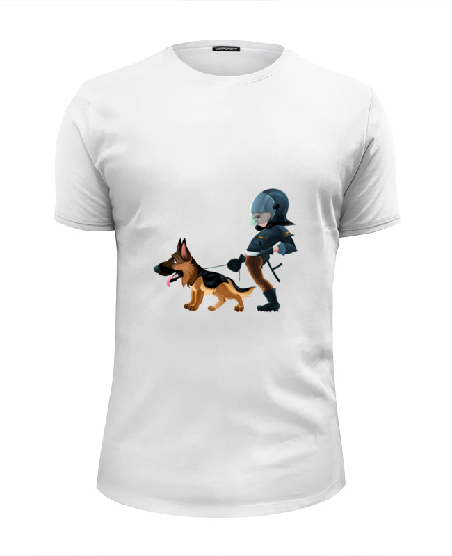 Футболка Wearcraft Premium Slim Fit Printio Коп с собакой