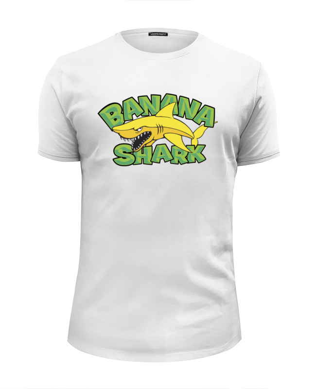 Футболка Wearcraft Premium Slim Fit Printio Banana shark (банановая акула)