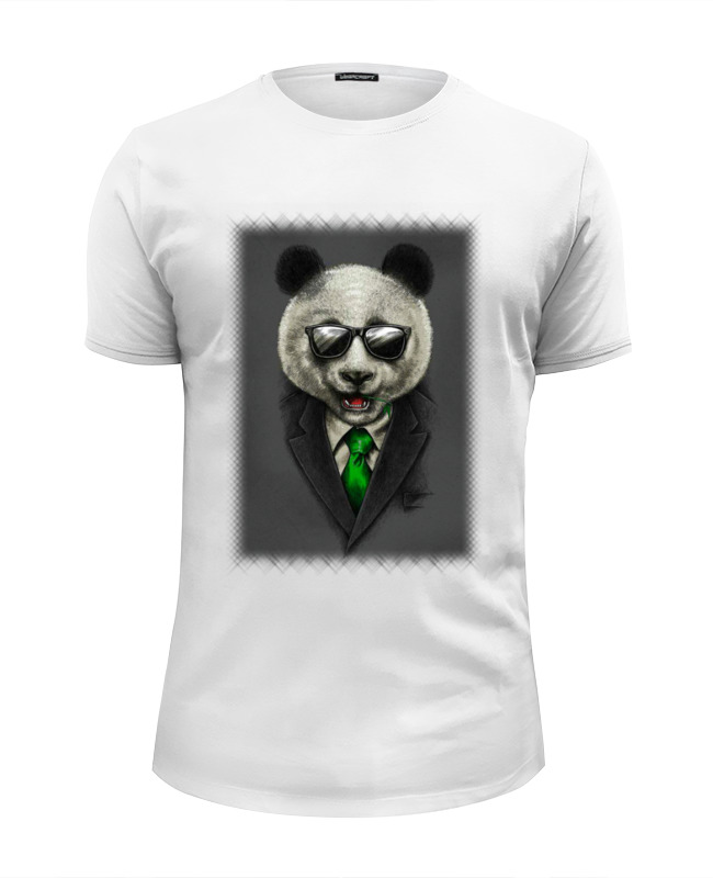 Футболка Wearcraft Premium Slim Fit Printio Модный панда медведь