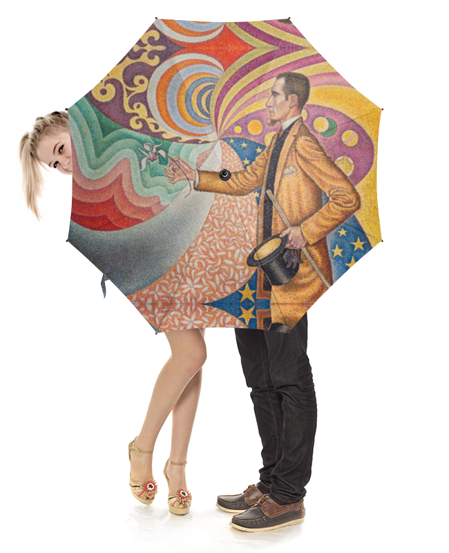 Зонт-трость с деревянной ручкой Printio Портрет феликса фенеона (поль синьяк)