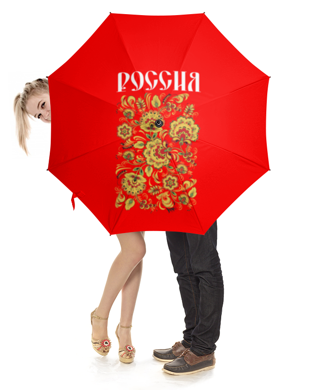 Зонт-трость с деревянной ручкой Printio Россия