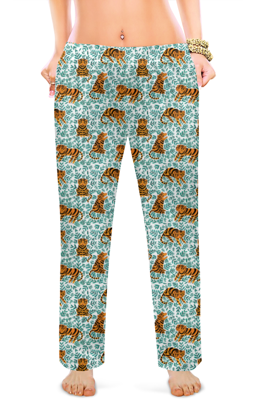 Женские пижамные штаны Printio Тигрята