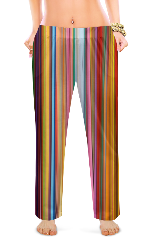 Женские пижамные штаны Printio Яркие полосочки