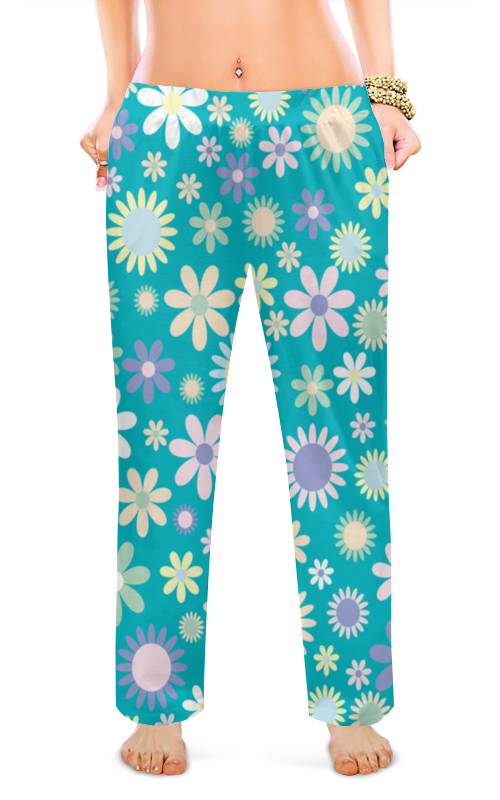 Женские пижамные штаны Printio Цветочки