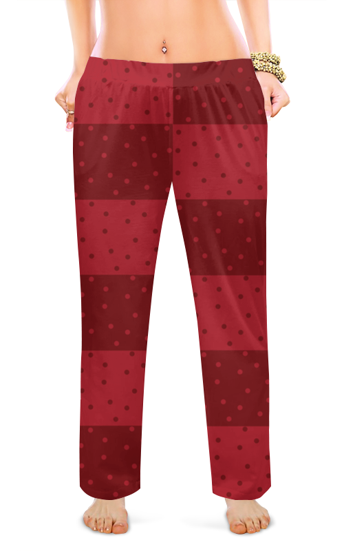 Женские пижамные штаны Printio Красный геометрический узор