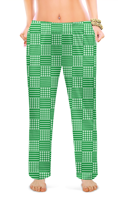 Женские пижамные штаны Printio Горох и линия