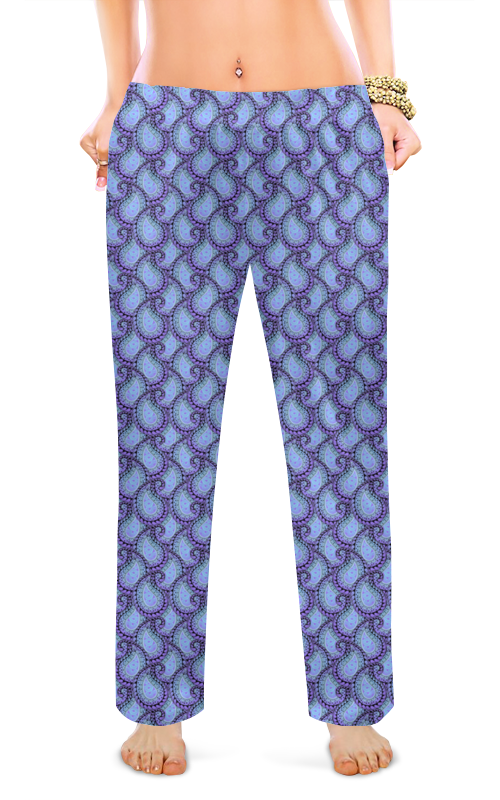 Женские пижамные штаны Printio Орнамент пайсли в пастельных тонах