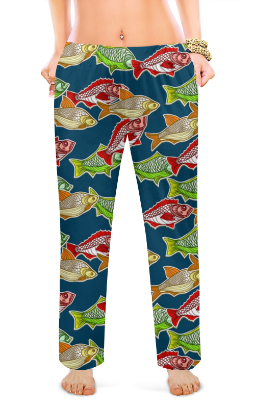 Женские пижамные штаны Printio Рыбки