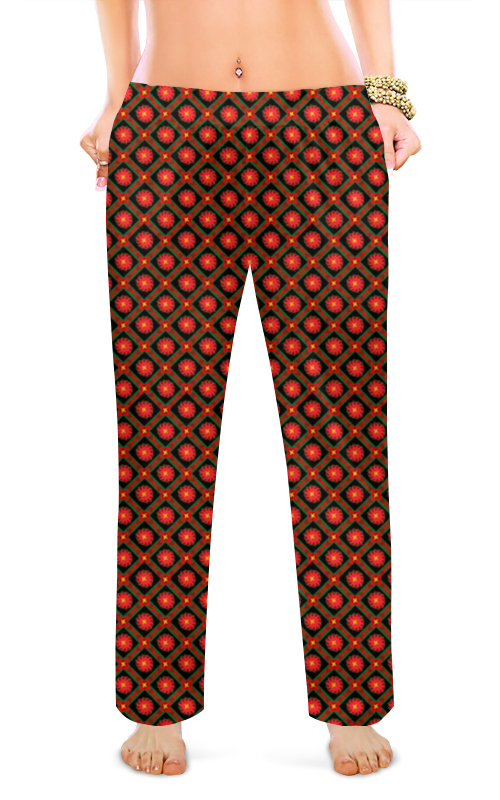 Женские пижамные штаны Printio геометрический орнамент