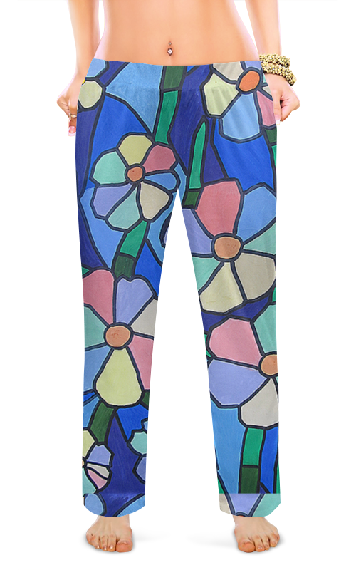Женские пижамные штаны Printio Цветочный стиль